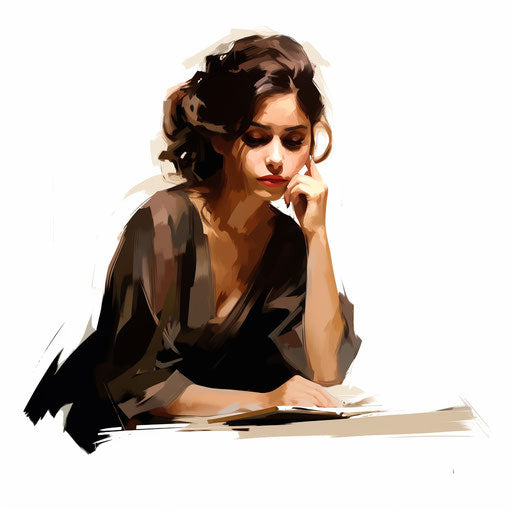 Artistic study in Chiaroscuro style on white backdrop