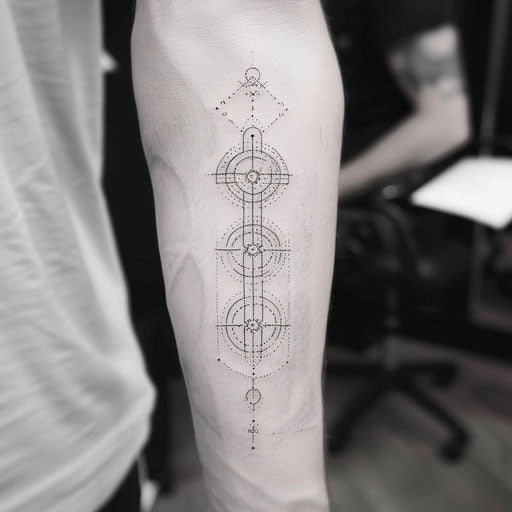 Minimalist geometric pattern of dots