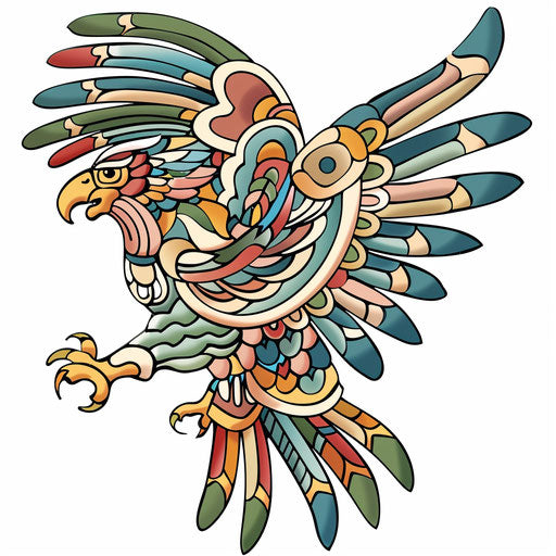 Zen tattoo sketch of a Mexican eagle