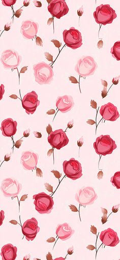 Pink roses pattern on pink background, high resolution