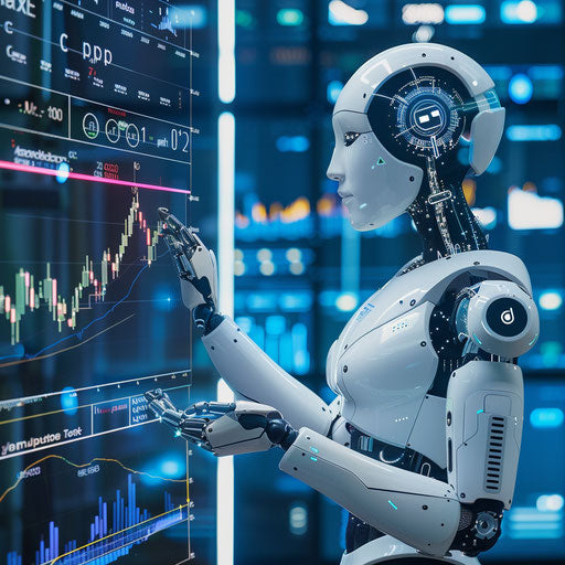 Futuristic AI-powered financial analysis