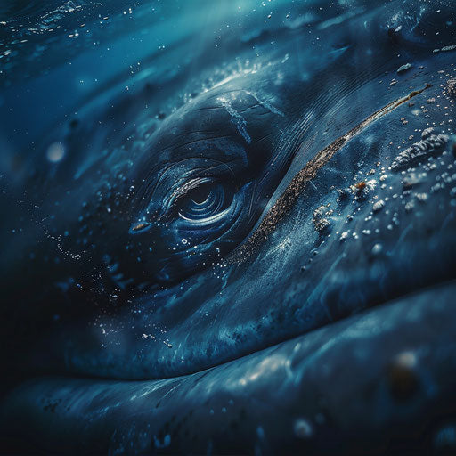 The impressive gaze of the blue whale