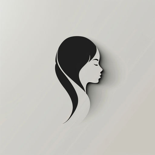 Minimalist salon logo with clean, modern fonts on light grey background