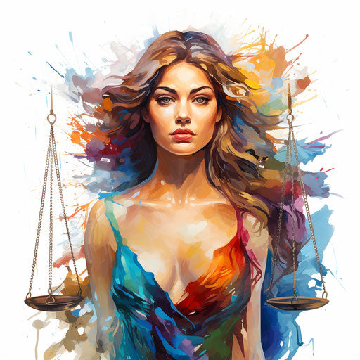 Legal illustration in the style of oil painting on white