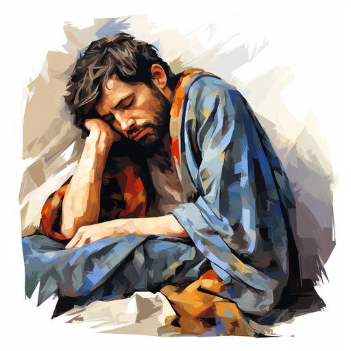 Sick clipart in the style of Oil painting, on a white background