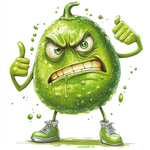 Unique Lime Caricature Clipart Art Pieces