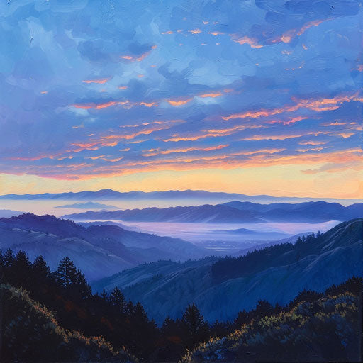 Peaceful sunrise over Mount Tamalpais