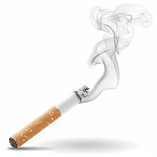 Smoking clipart in a photo realistic style on flat white background