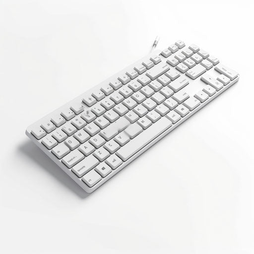 Minimalist style keyboard clipart, on white background
