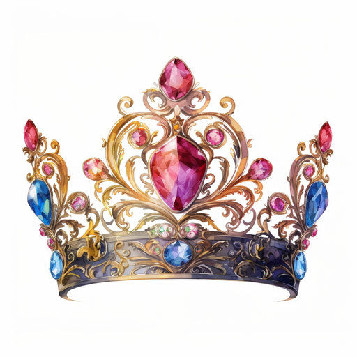 Princess crown in oil painting style