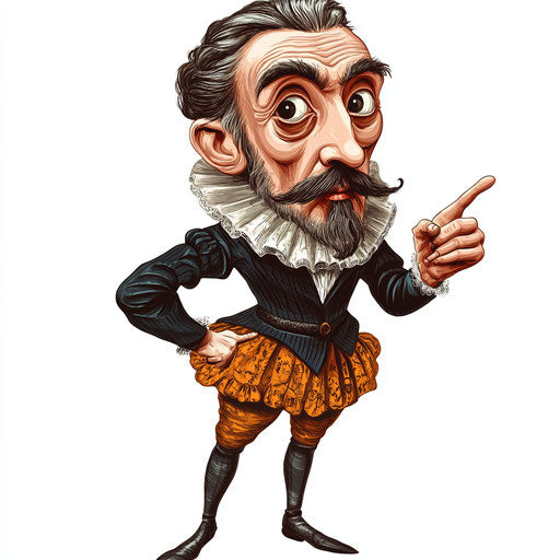 Memorable Johannes Kepler Caricature Clipart for Corporate Branding
