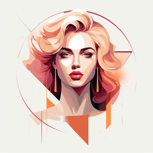 Elegant Virgin in Simple Shapes and Light Amber