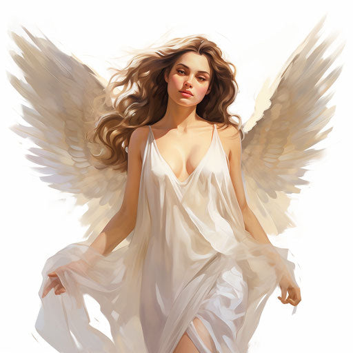 Angel illustration in the style of oil painting