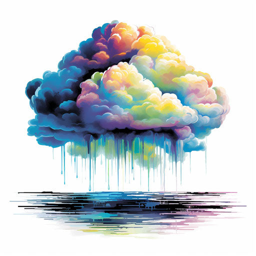 Rain cloud in the style of Impressionistic Art