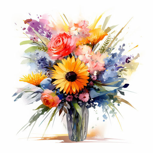 Bouquet in the style of Impressionistic Art