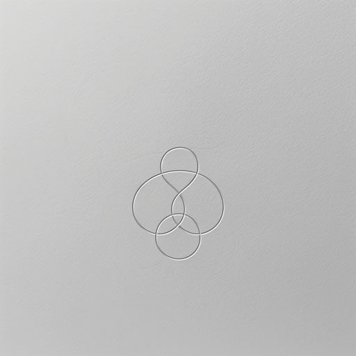 Minimalist wedding logo with grey background and elegant shapes