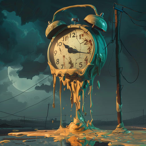 A surreal melting clock