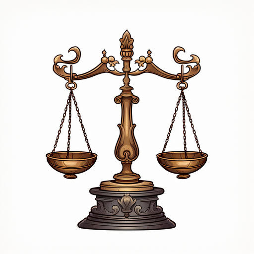 Illustration of a scale in the style of Chiaroscuro Art