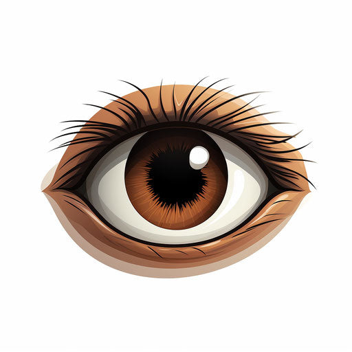 Cartoon eyes in the style of Chiaroscuro Art, on a white background