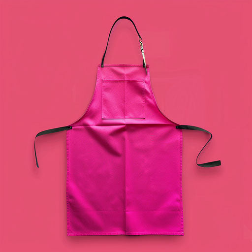 Apron clipart on bright magenta background with detailed textures