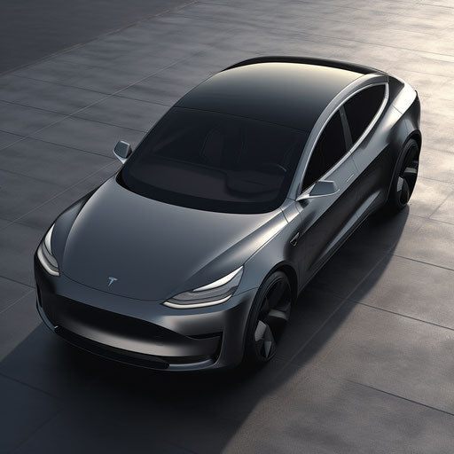 top view of tesla model y