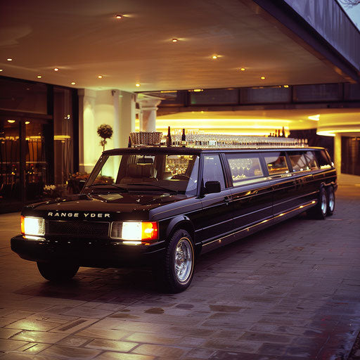 Luxury Range Rover limousine, bar and entertainment system