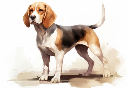 Dog with Tail Sticking Out of Ground