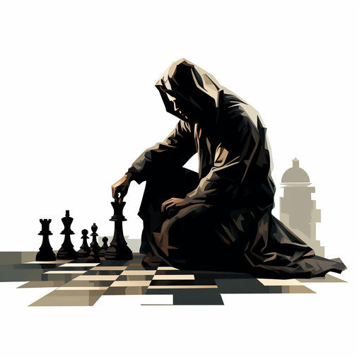 Game clipart in the style of Chiaroscuro Art, on white background