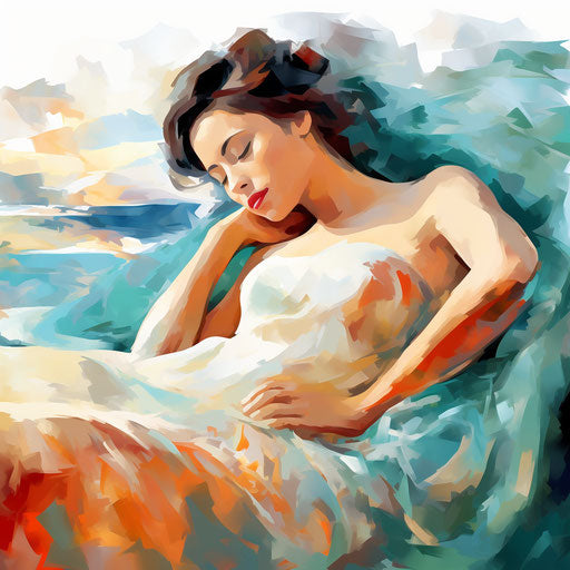 Dream clipart in the style of Impressionistic Art, on white background