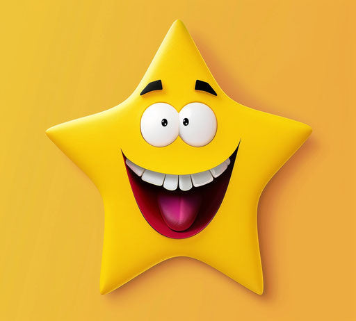 Funny vector star expression emojis, creative style