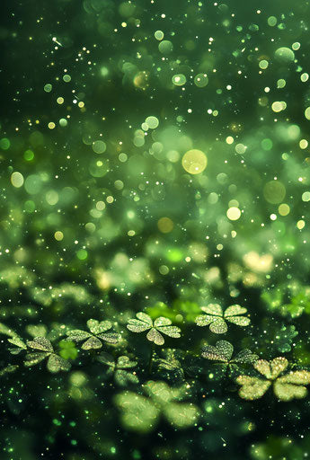 Glittering shamrock backdrop