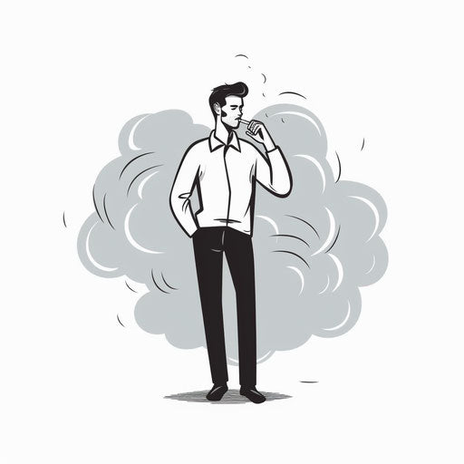 Minimalist style smoking clipart, on a white background
