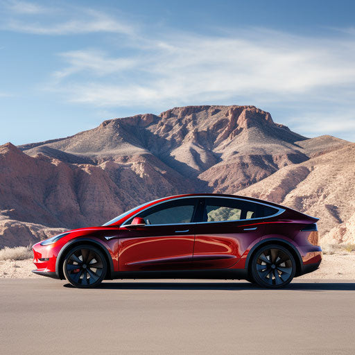 Side view of Tesla Model Y