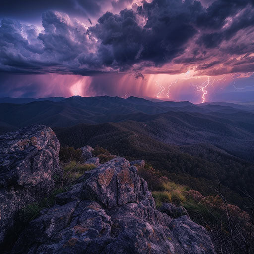 Raw power of nature: Thunderstorm over Mt Baw Baw