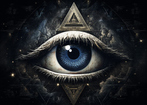 Star and eye in aetherclockpunk pyramid, illusory 25:18