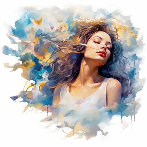 Dream clipart in the style of Oil painting, on a white background
