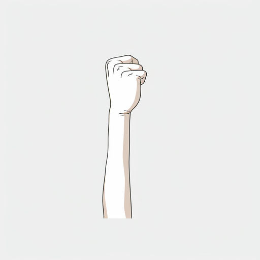 Arm clipart in the style of Minimalist, on a white background