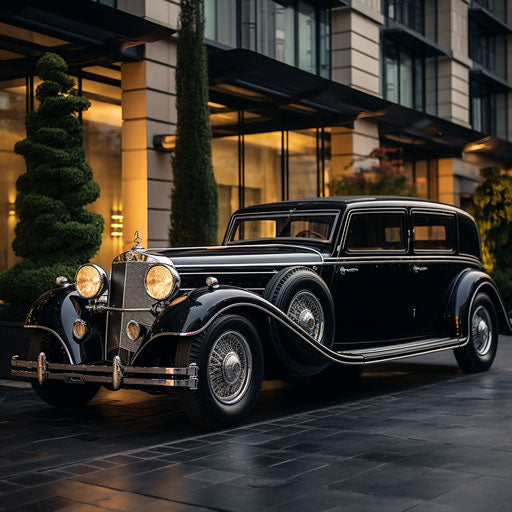 Classic luxury variant of Mercedes Benz with high-end finishes