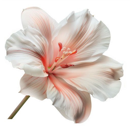Realistic flower clipart in photo on flat white background