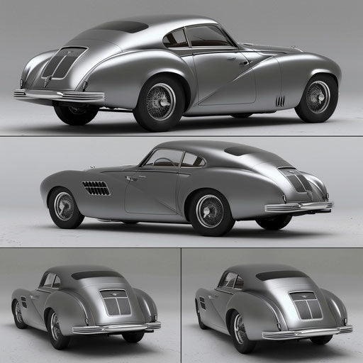 1954 Bentley R Type Continental with gullwing doors and chrome accents