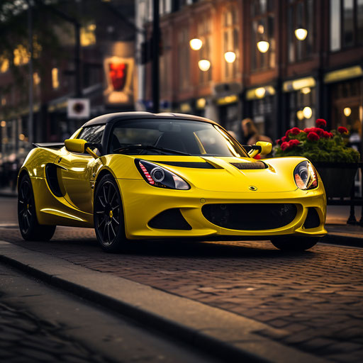 Bright yellow Lotus Elise classic