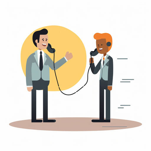 Minimalist style communication clipart on white background