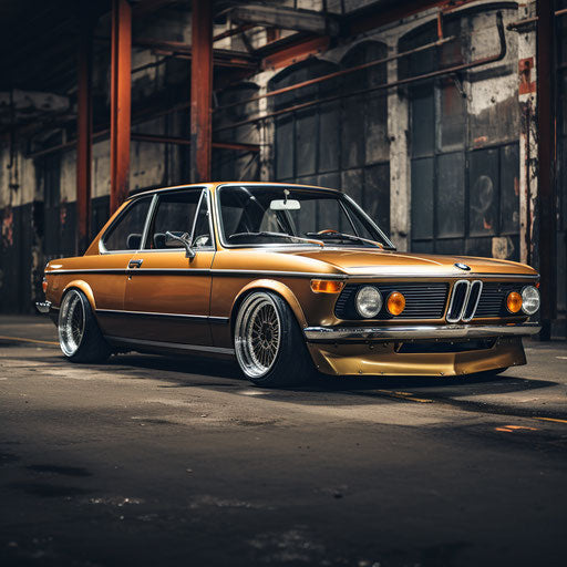 Classic BMW car champagne color