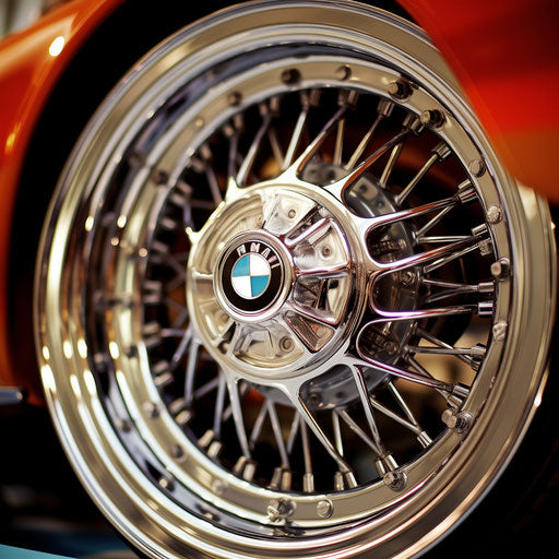 Classic vehicle with classic wire-spoke wheels