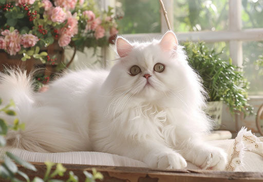 Persian white and silver cats for sale, Firmin Baes style