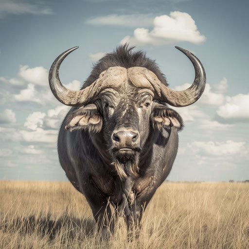 Bison in motion in the wilderness inspired by Will Burrard-Lucas
