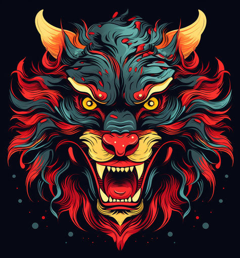 Werewolf wolf head / vector