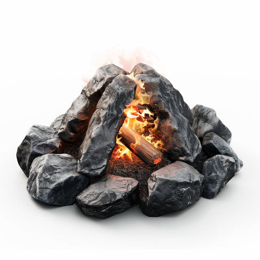 Campfire clipart in photo realistic style