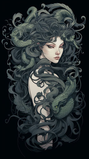 Dragon tattoo drawing with feminine style and tattoo-inspired