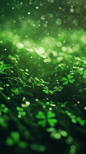 Shamrocks, St. Patrick's Day theme, mobile wallpaper